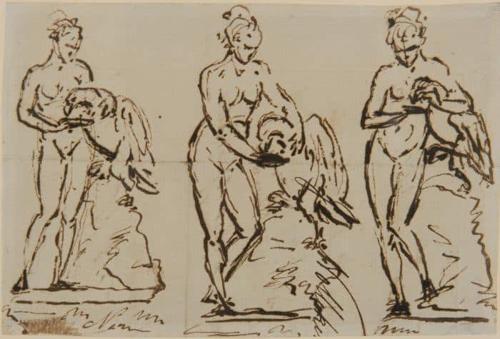 Designs for Hebe, Goddess of youth, and the eagle