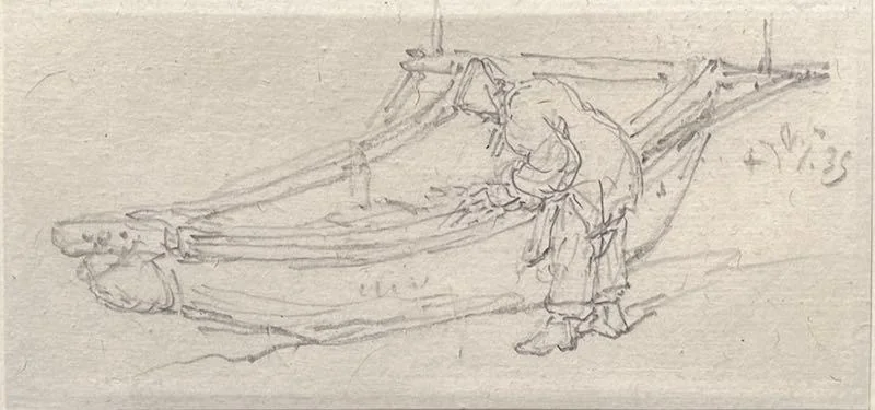 George Chinnery - A sampan girl with her sampan