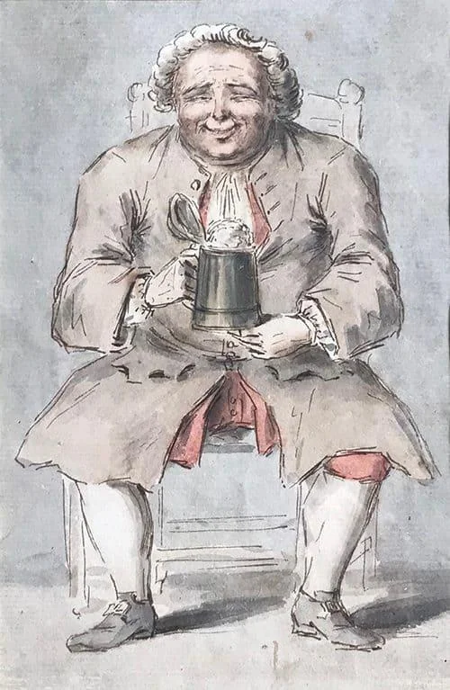 Louis Philippe Boitard - A Gentleman nursing a flagon