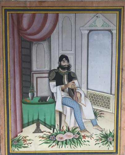 Portrait of an Indian ruler- probably Maharaja Jaswant Singh II of Marwar (Jodphur)