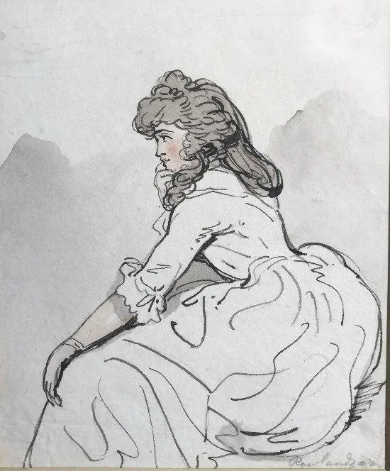 Thomas Rowlandson - Portrait of a lady in profile