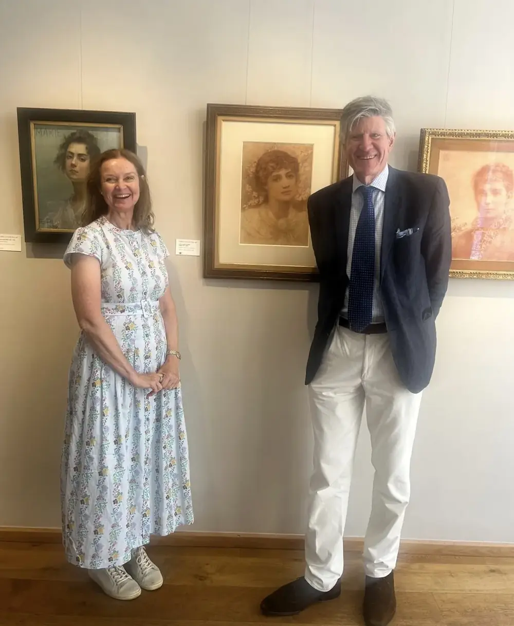 Visitors at Karen Taylor Fine Art’s summer exhibition of British women artists for Classic Art London 2026 in St James’s