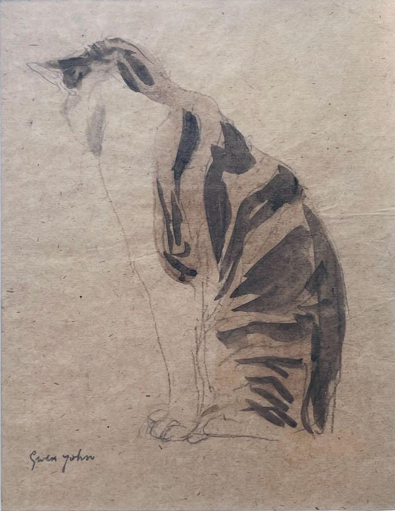 A seated tortoiseshell cat (probably Edgar Quinet) - Main image