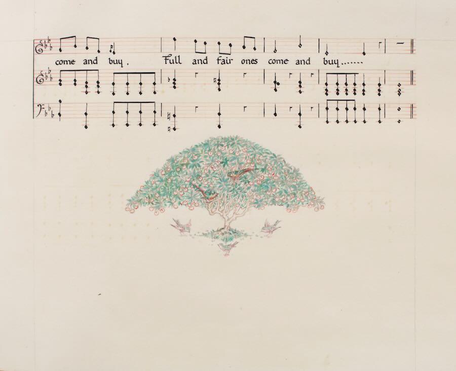 Mary Harriet Robinson - An illuminated musical manuscript of Cherry Ripe