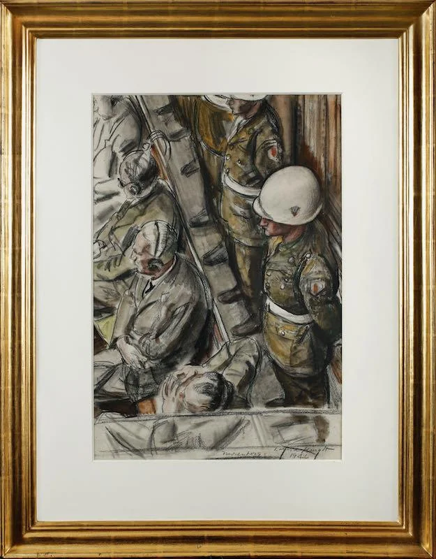 Dame Laura  Knight RA - Sketch for The Nuremberg Trial