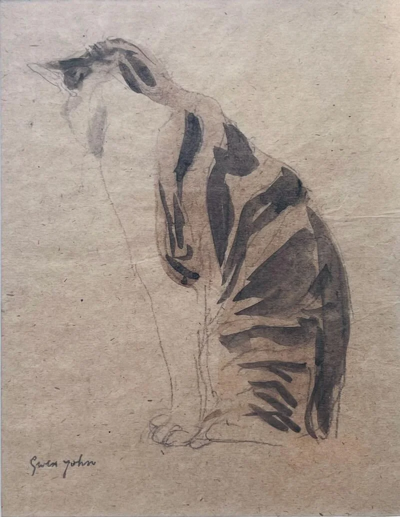 Gwen John - A seated tortoiseshell cat (probably Edgar Quinet)