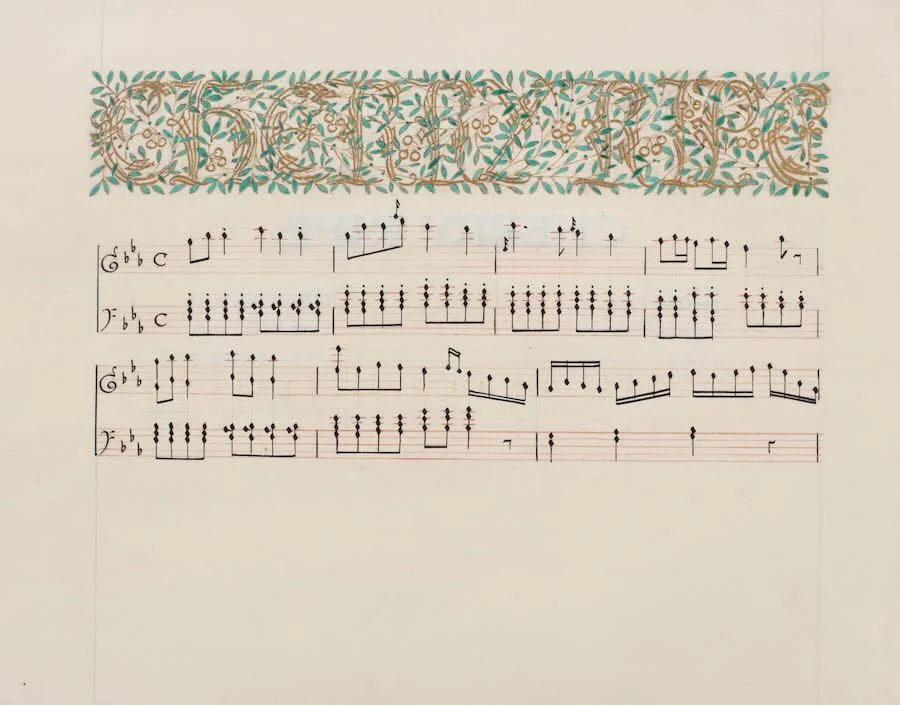 Mary Harriet Robinson - An illuminated musical manuscript of Cherry Ripe