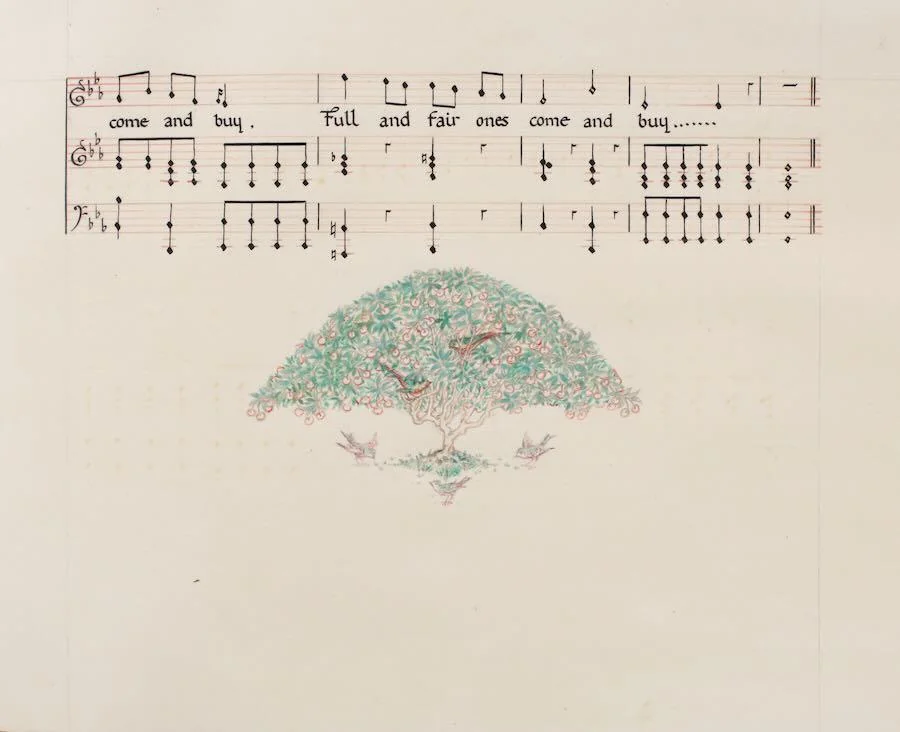 Mary Harriet Robinson - An illuminated musical manuscript of Cherry Ripe
